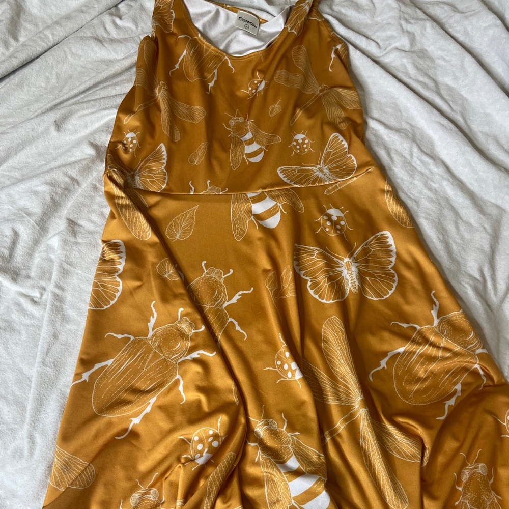 Yellow CowCow insect dress